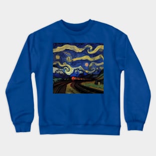 Starry Night Wizarding Express Train Crewneck Sweatshirt